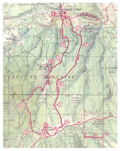 Circuit p�destre du Moure de la Gardille, Loz�re