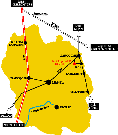 Carte de la Lozere