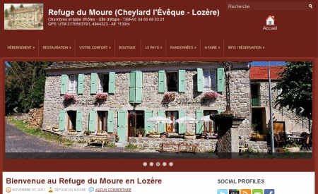 Nouveau site du Refuge du Moure - Lozère Nouveau site du Refuge du Moure - Lozère