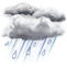 Aujourd´hui: Pluie - Vent: Petite brise (18km/h) du SSE (Rafales: 19km/h) - Précipitations: 90% 19.8mm - Humidité: 92% -